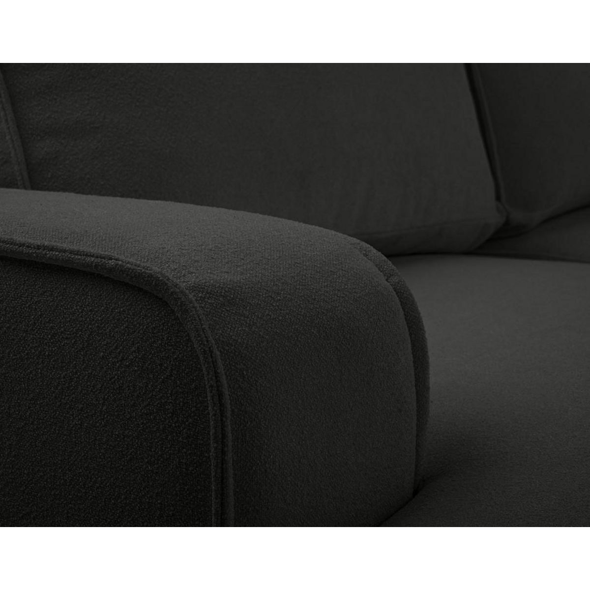 BEST MOBILIER Nessino - canapé d'angle gauche 4 places - convertible avec coffre - en tissu texturé