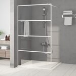 VIDAXL Paroi de douche Blanc 115x195 cm Verre ESG transparent