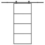 VIDAXL Porte coulissante avec kit de quincaillerie 90x205 cm Verre ESG