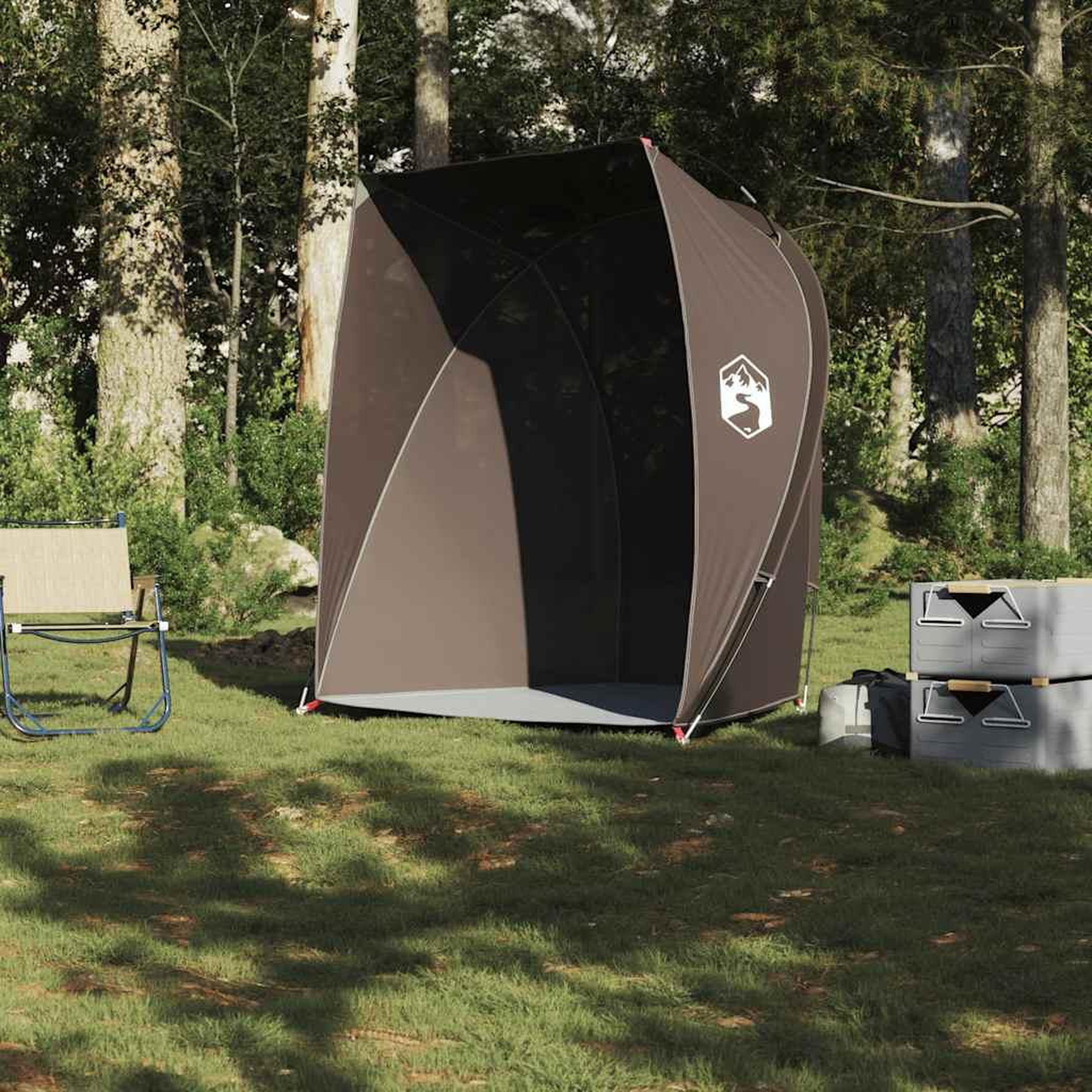 Voir la diapositive 3 : VIDAXL Tente de peche marron impermeable