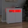 Voir la diapositive 3 : VIDAXL Buffet avec lumieres LED Blanc 80x35x75 cm