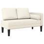 Voir la diapositive 2 : VIDAXL Chaise longue avec coussins creme velours