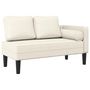Voir la diapositive 2 : VIDAXL Chaise longue avec coussins creme velours