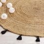 Voir la diapositive 2 : Douceur d'Intérieur Tapis rond 120 cm jute Shira noir