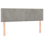 Voir la diapositive 4 : VIDAXL Tete de lit a LED Gris clair 144x5x78/88 cm Velours