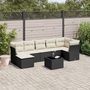 Voir la diapositive 1 : VIDAXL Salon de jardin 8 pcs avec coussins noir resine tressee