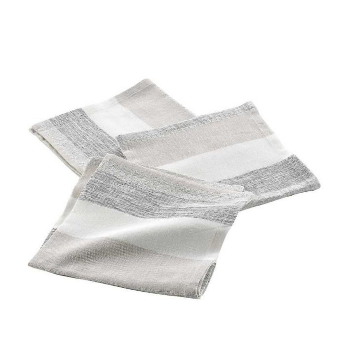 Paris Prix Lot de 3 Serviettes de Table  Eldora  40x40cm Naturel