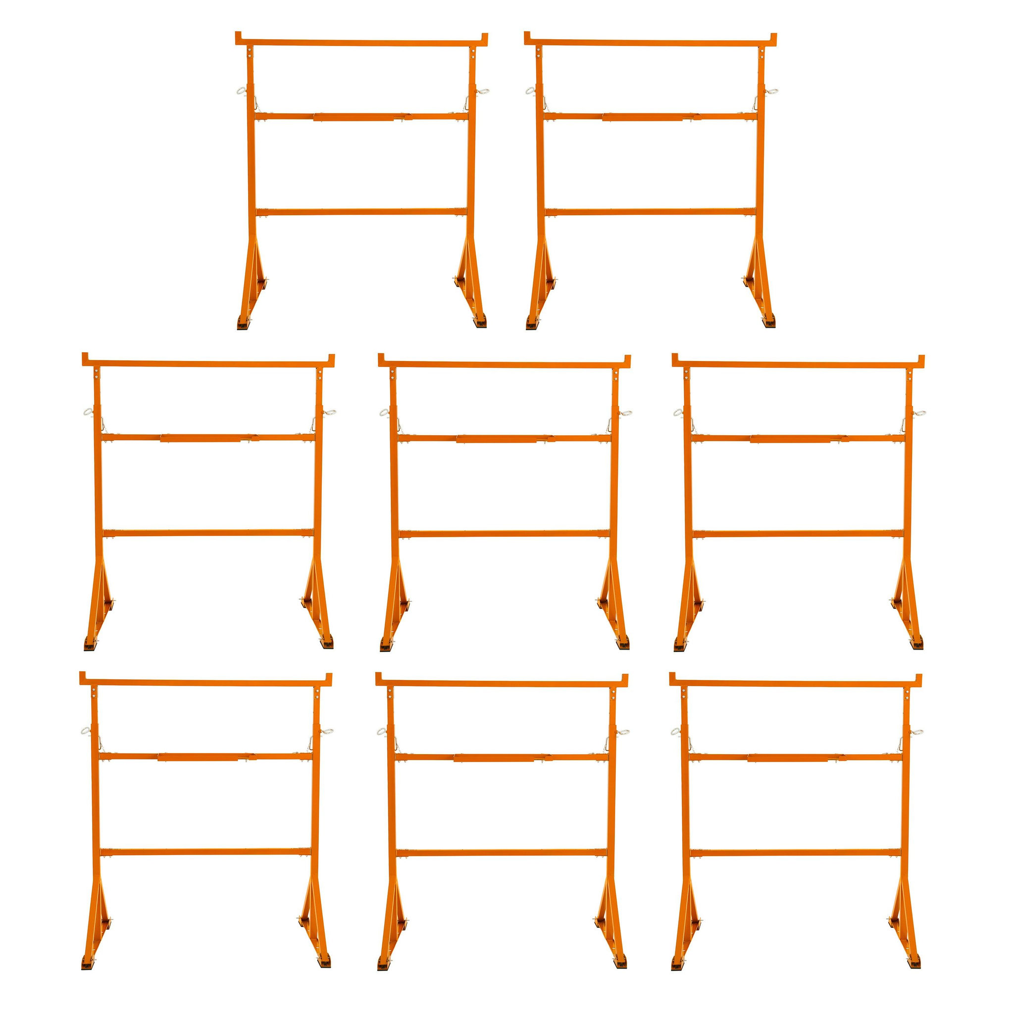 MONSTERSHOP Lot de 8 tréteaux de maçon - hauteur réglable