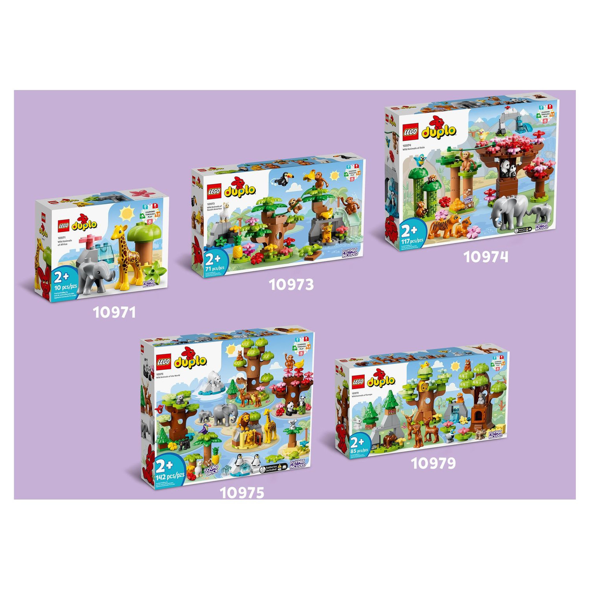 Voir la diapositive 8 : LEGO Duplo 10971 Animaux sauvages d'Afrique, Jouet sur le Safari pour Enfants de 2 Ans avec Figurines d'Éléphant et de Girafe, avec Tapis de Jeu