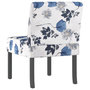Voir la diapositive 5 : VIDAXL Fauteuil sans accoudoirs bleu tissu avec fleurs