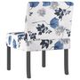 Voir la diapositive 5 : VIDAXL Fauteuil sans accoudoirs bleu tissu avec fleurs