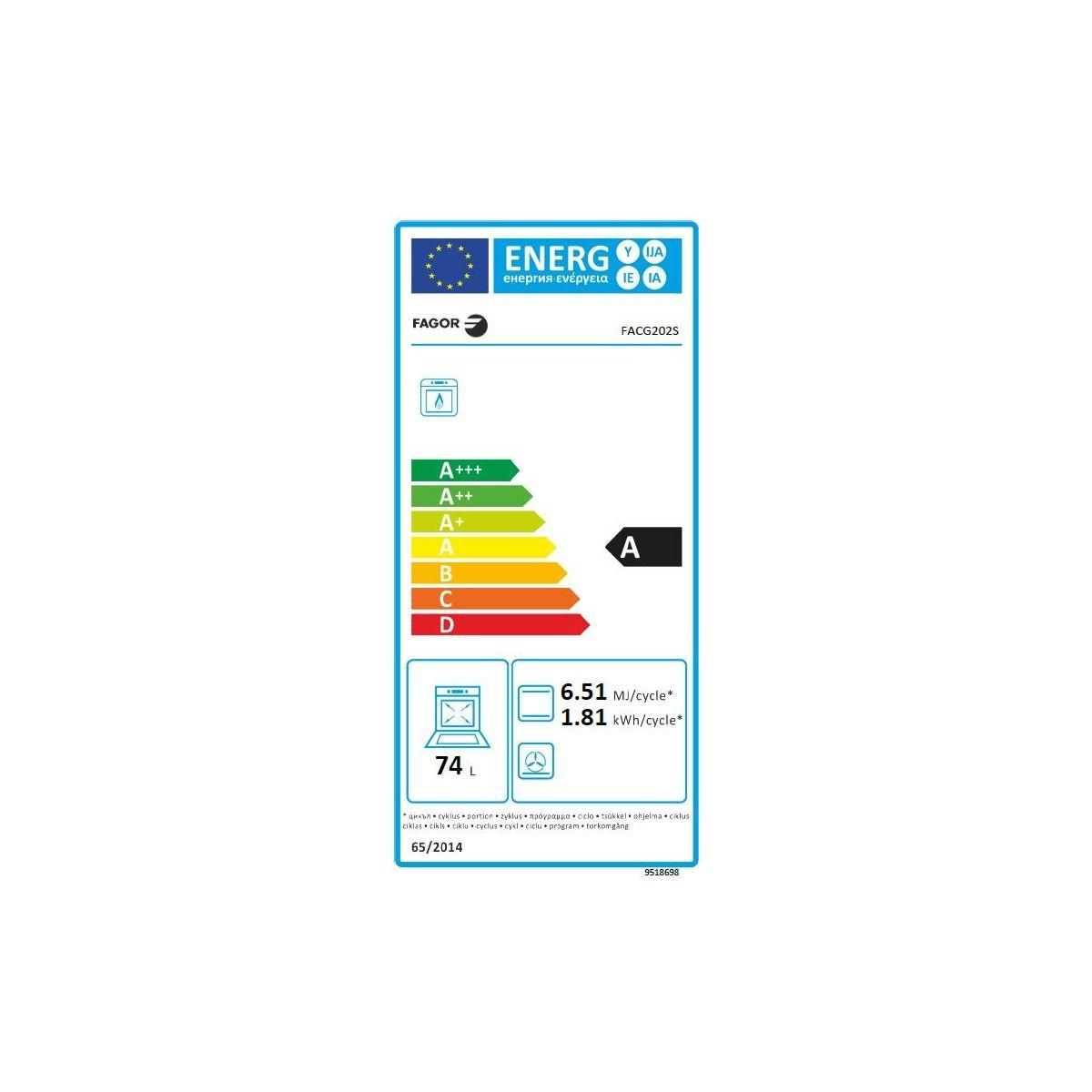 Fagor Cuisinière gaz FACG202S