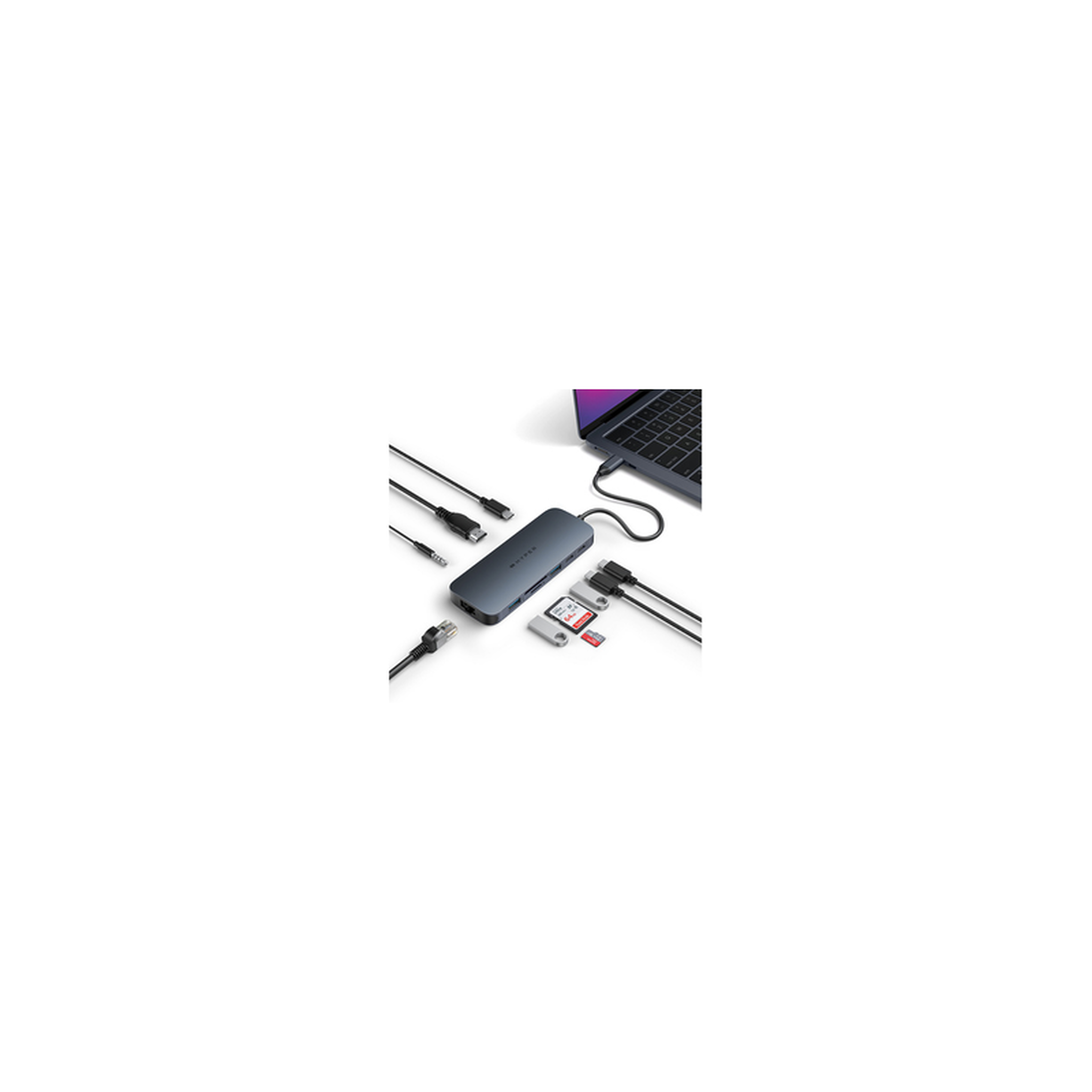Voir la diapositive 2 : HYPER Adaptateur et convertisseur Hyper HUB USBC 10 EN 1 ECOSMART GENERATION 2 140 W PD 3.1