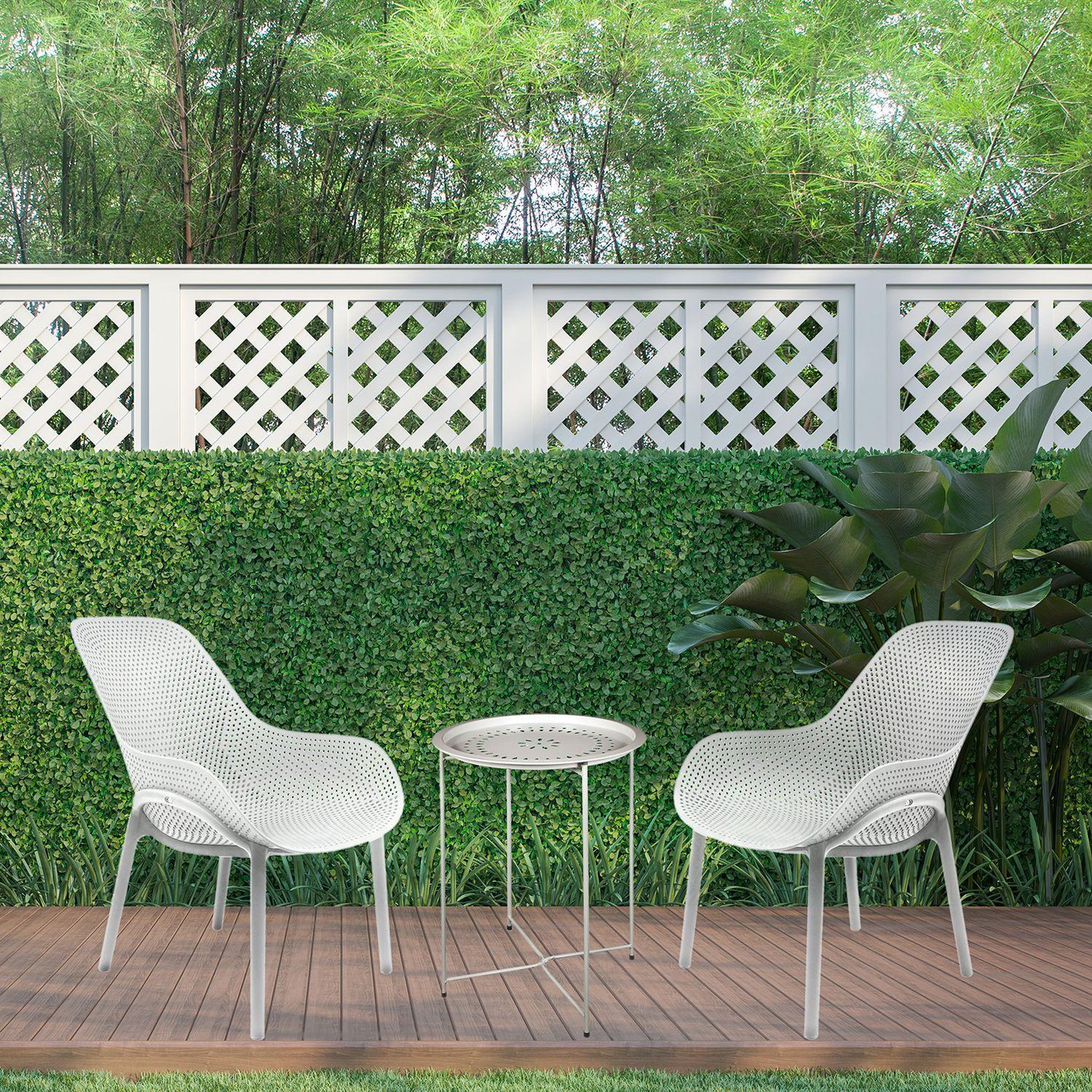 Voir la diapositive 2 : The Home Deco Factory Fauteuil pour table de jardin design Malibu