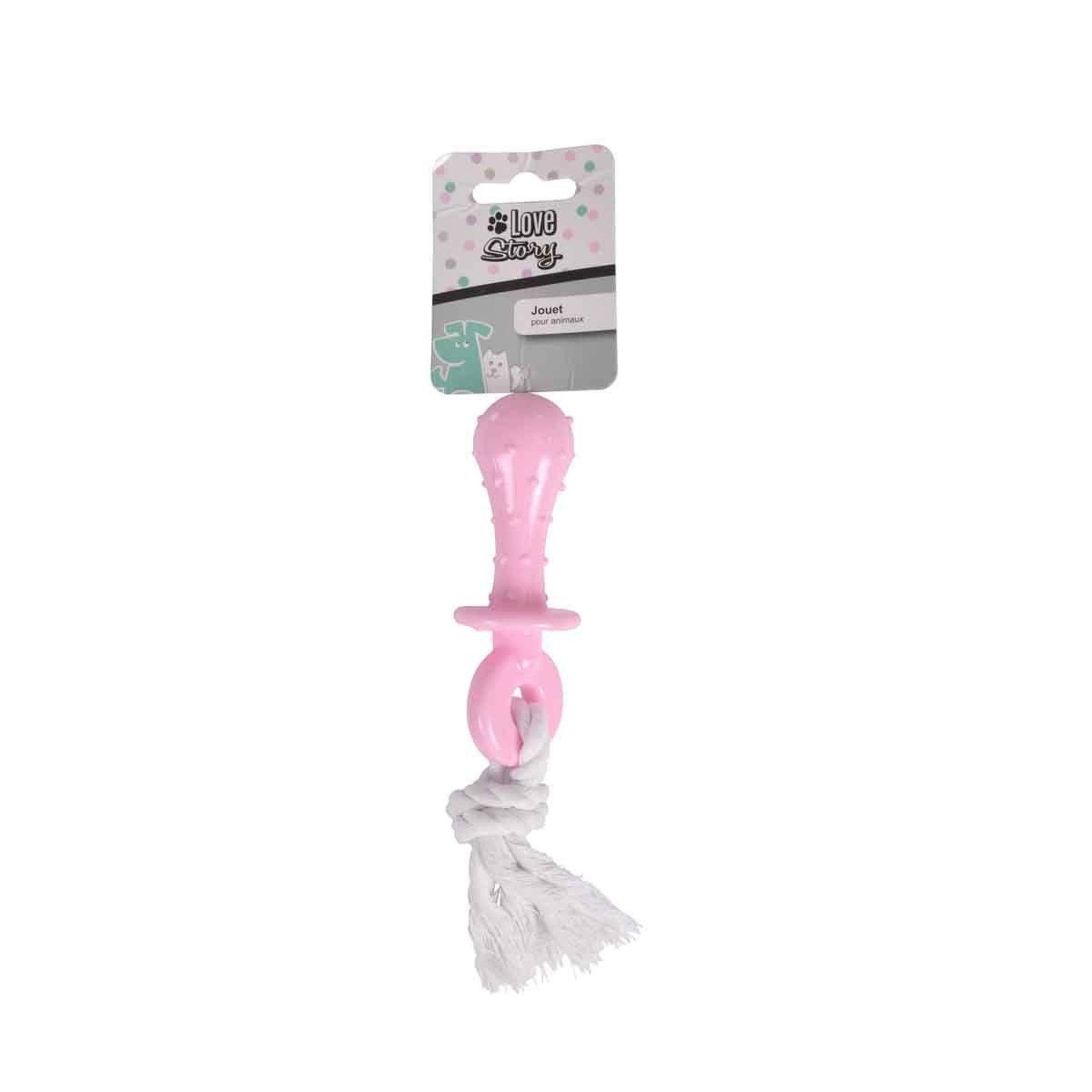 Voir la diapositive 4 : HOMEA Jouet pour chien & chat tétine  puppy  12cm rose