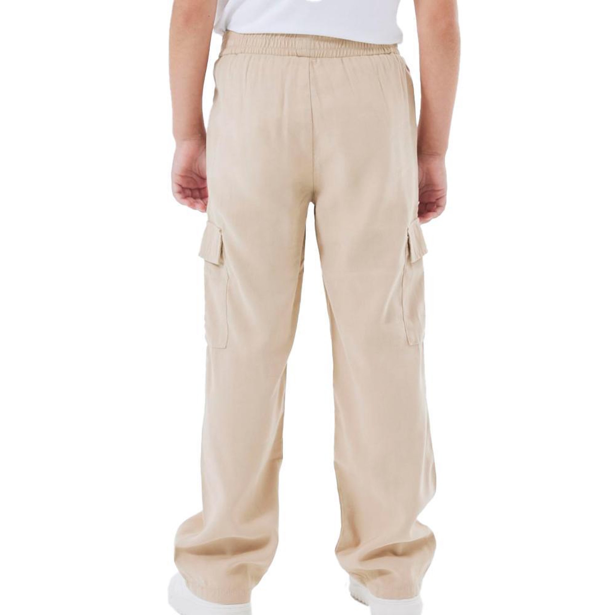 Voir la diapositive 2 : NAME IT Pantalon en Toile Beige Fille Name it Wide Twill
