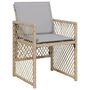 Voir la diapositive 4 : VIDAXL Ensemble a manger de jardin et coussins 11 pcs beige poly rotin