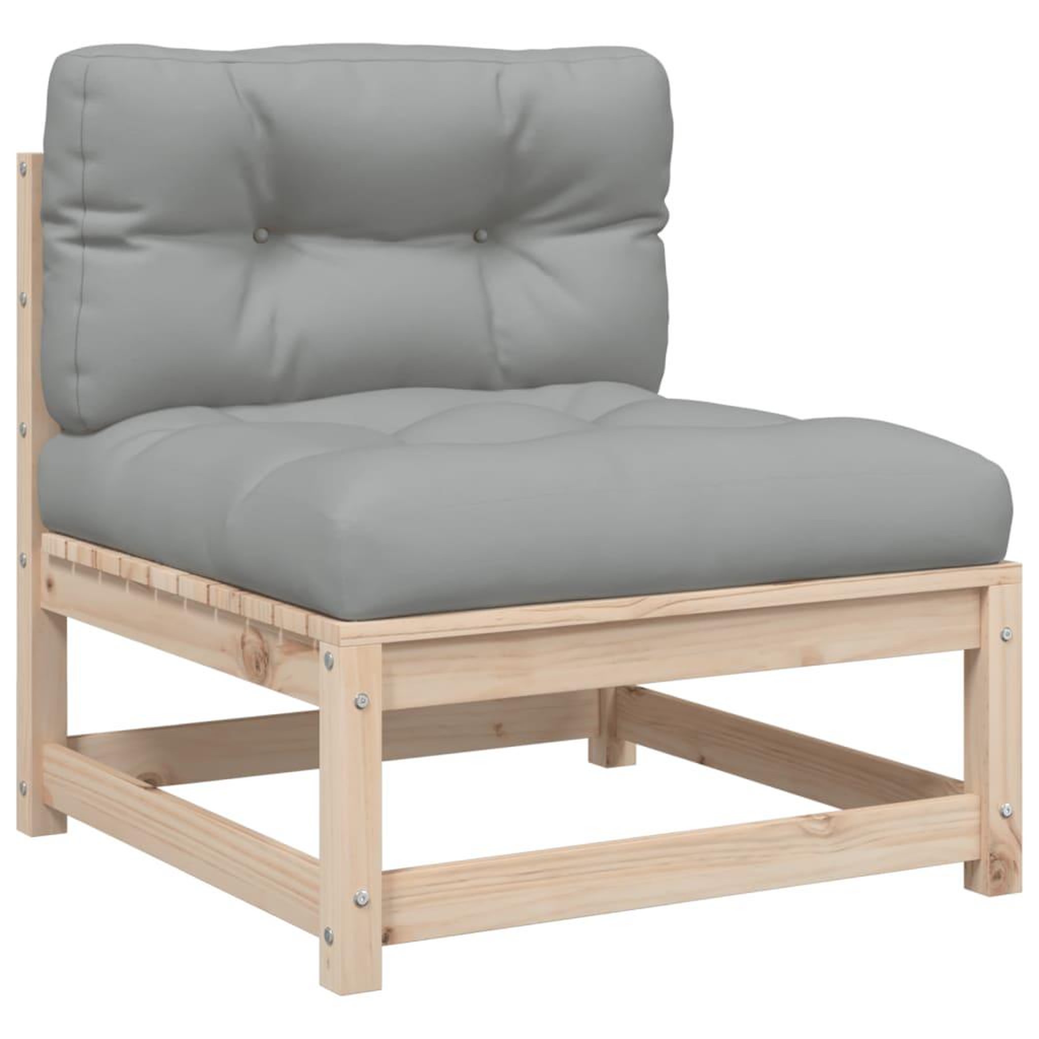 Voir la diapositive 5 : VIDAXL Salon de jardin 3 pcs avec coussins bois de pin massif