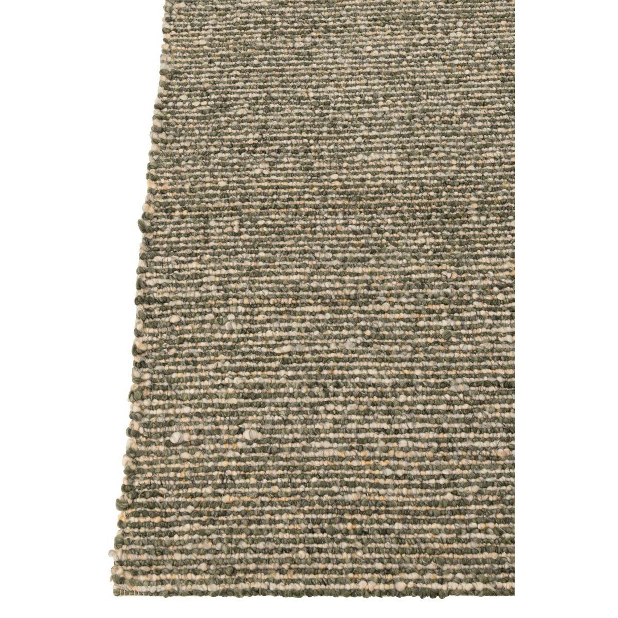 Voir la diapositive 2 : J-LINE Tapis déco tissé  harlan  200x300cm vert olive