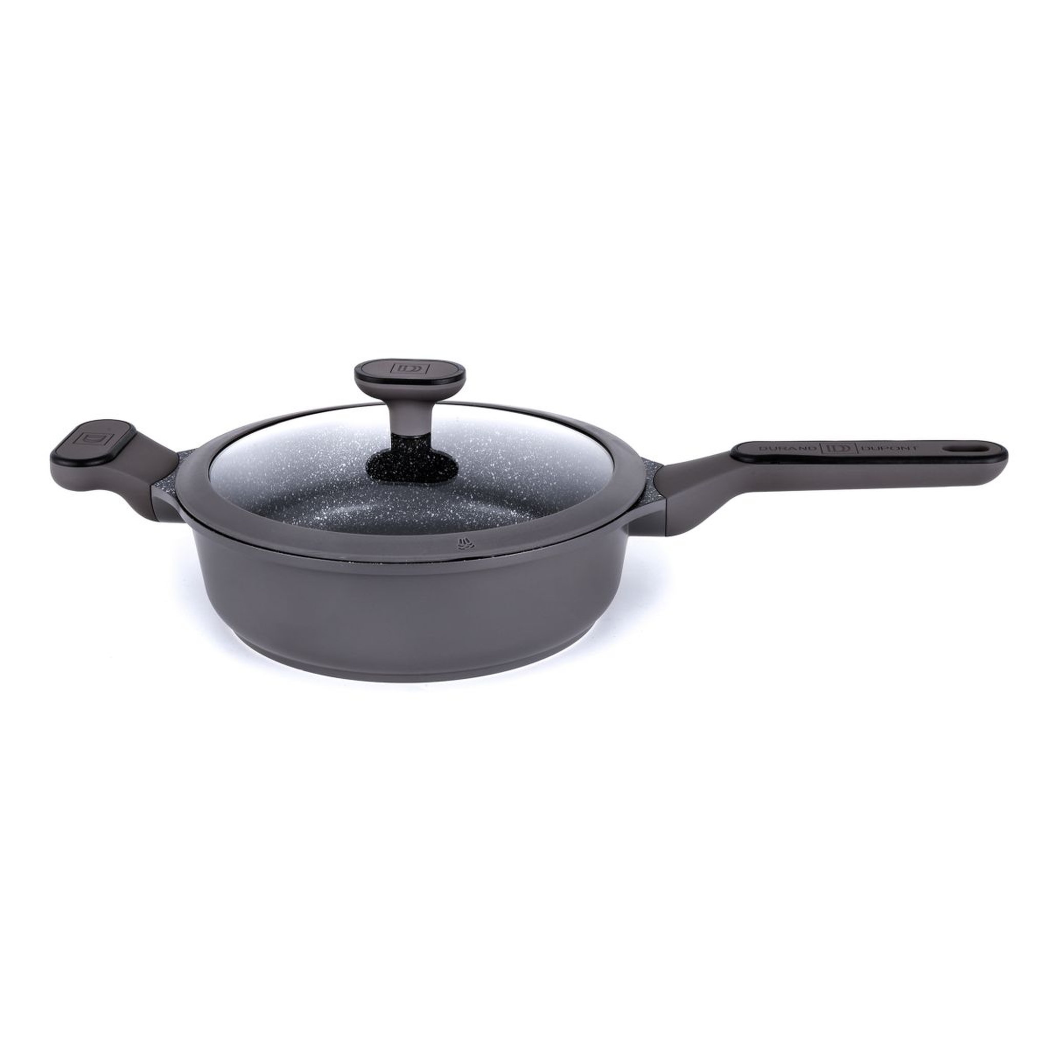Voir la diapositive 2 : Fortus Sauteuse 28cm gris en fonte d'aluminium avec couvercle