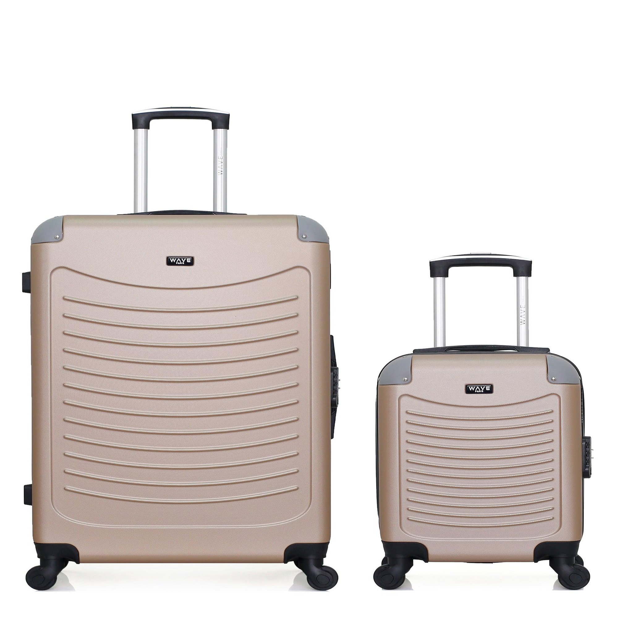 WAVE PARIS Wave paris - lot de 2 - valise weekend et valise cabine xxs congo. Coloris disponibles : Gris, Rose, Noir, Beige