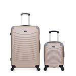 WAVE PARIS WAVE PARIS - Lot de 2 - Valise weekend et valise cabine XXS CONGO. Coloris disponibles : Gris, Bleu, Beige, Rose, Noir