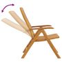 Voir la diapositive 4 : VIDAXL Chaises de jardin inclinables lot de 4 bois massif de teck