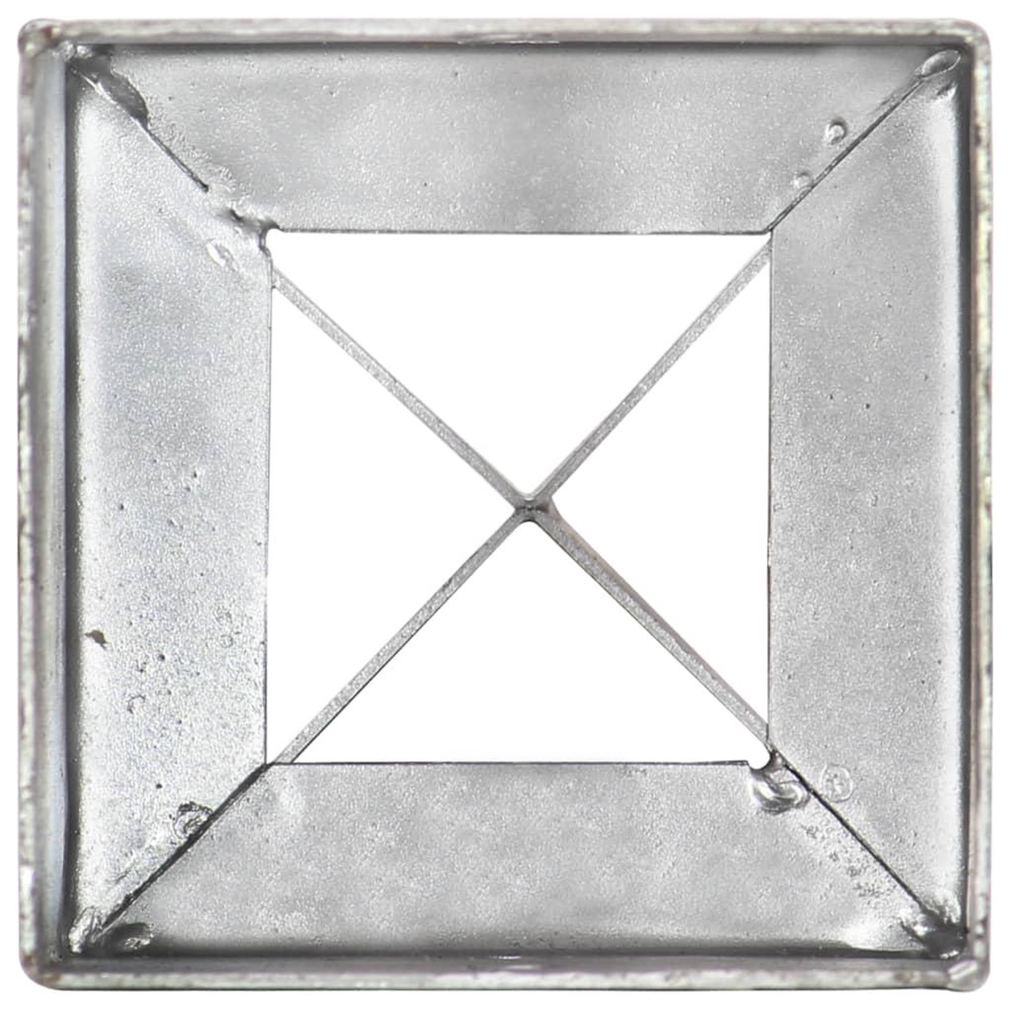 Voir la diapositive 5 : VIDAXL Piquets au sol 2 pcs Argente 10x10x76 cm Acier galvanise