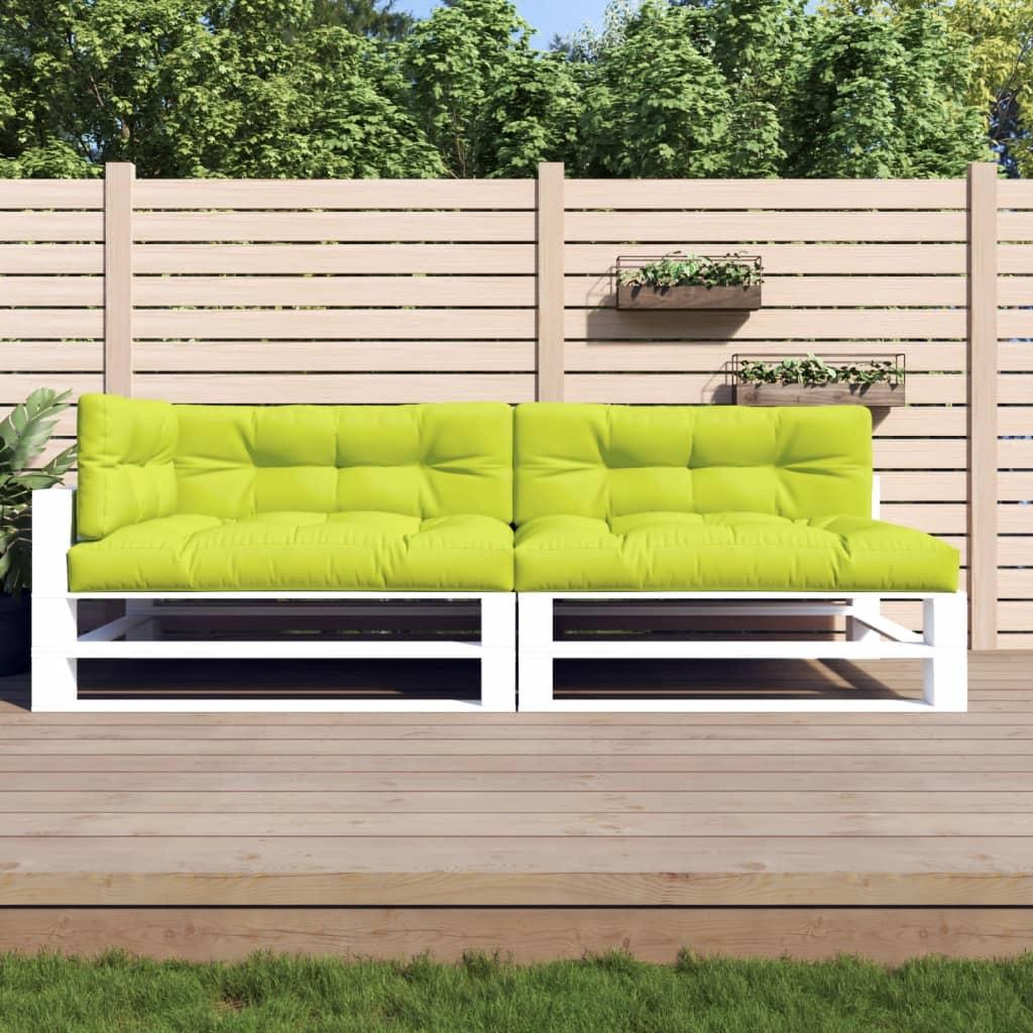 Voir la diapositive 1 : VIDAXL Coussins de palette lot de 5 vert vif tissu