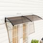 Voir la diapositive 3 : OUTSUNNY Auvent marquise de porte design voûté arrondi dim. 195L x 80l x 23H cm polycarbonate plastique