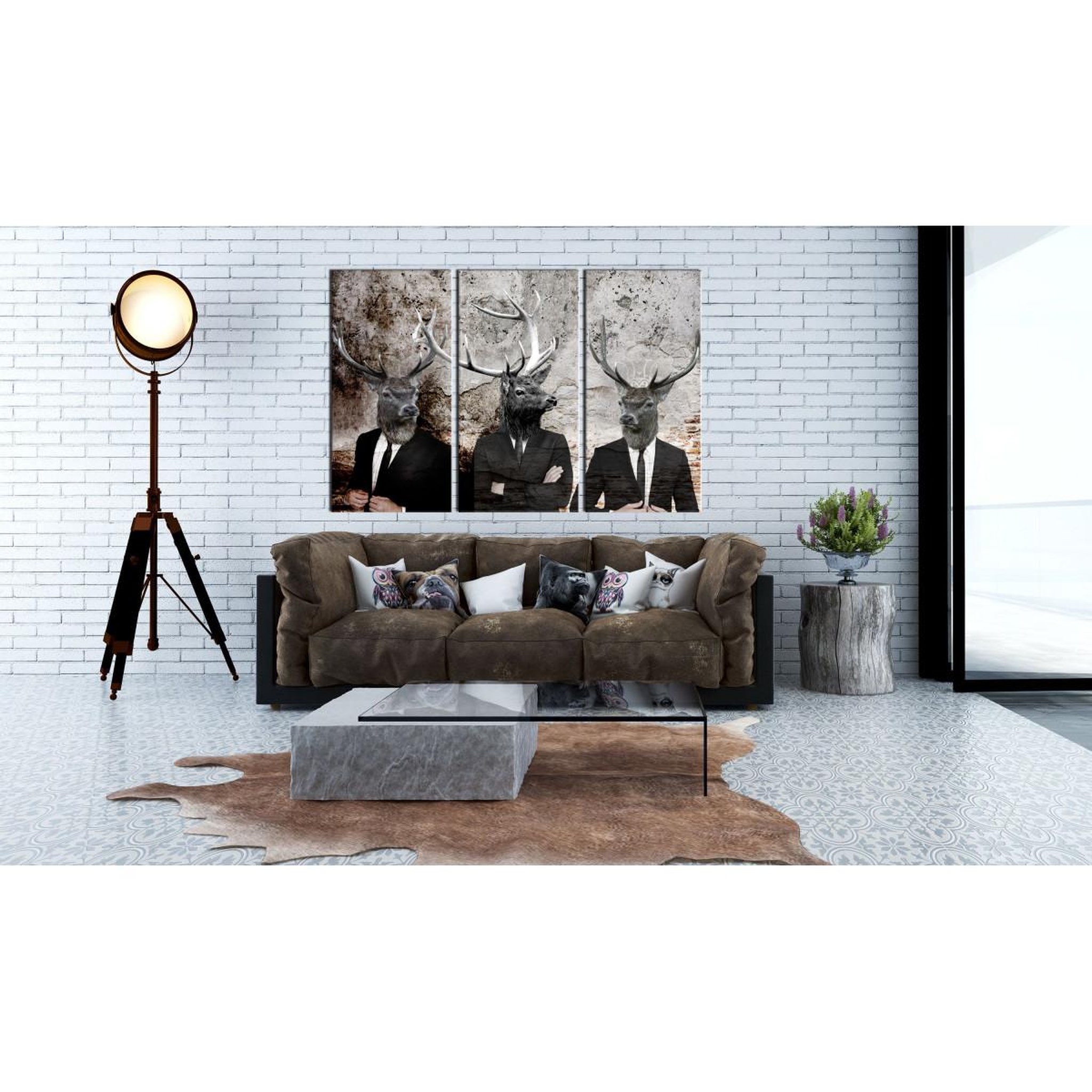 Voir la diapositive 2 : Paris Prix Tableau Imprimé  Deer in Suits I