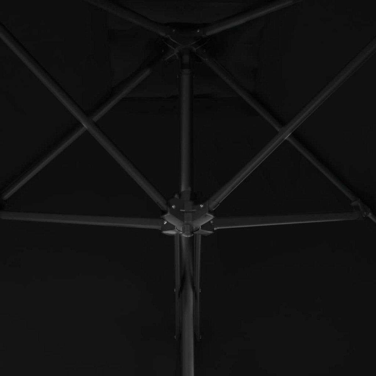 VIDAXL Parasol de jardin avec mat en acier noir 300x230 cm