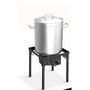 Voir la diapositive 4 : INTEC Réchaud Gaz 4 pieds 4.5KW Modulable 3 Hauteurs - Cuisine Extérieure Dimensions 40 x 40 x H78cm Allumage Piezo