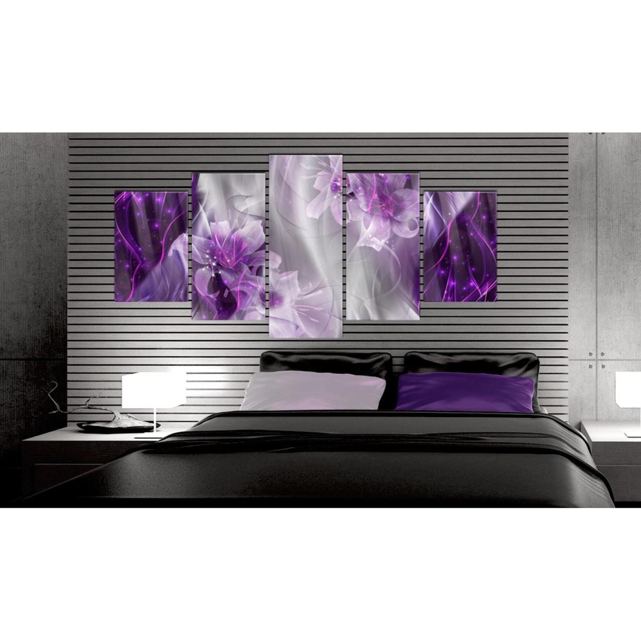 Voir la diapositive 2 : Paris Prix Tableau sur verre acrylique  purple utopia