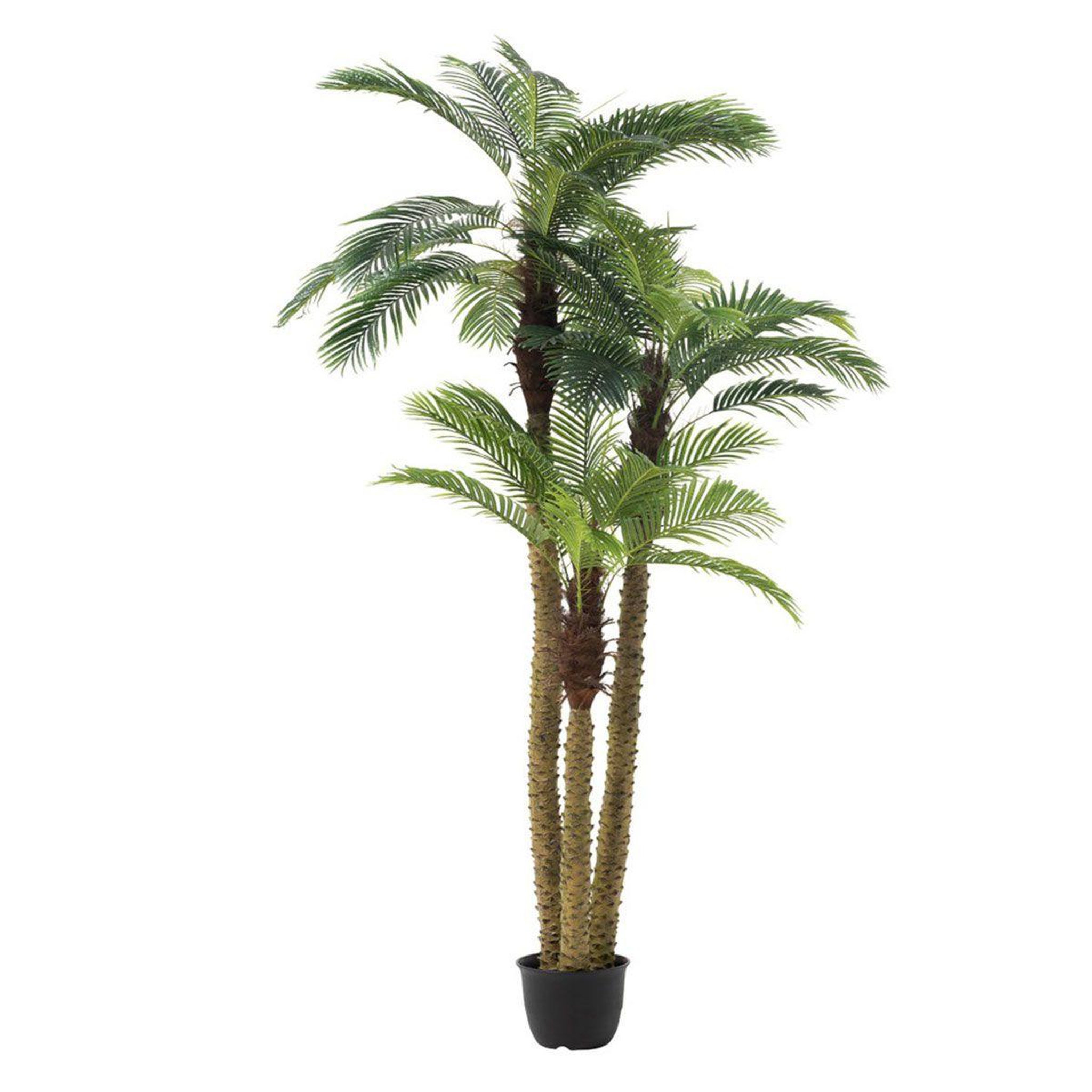 J-LINE Plante artificielle en pot  3 palmiers  300cm vert