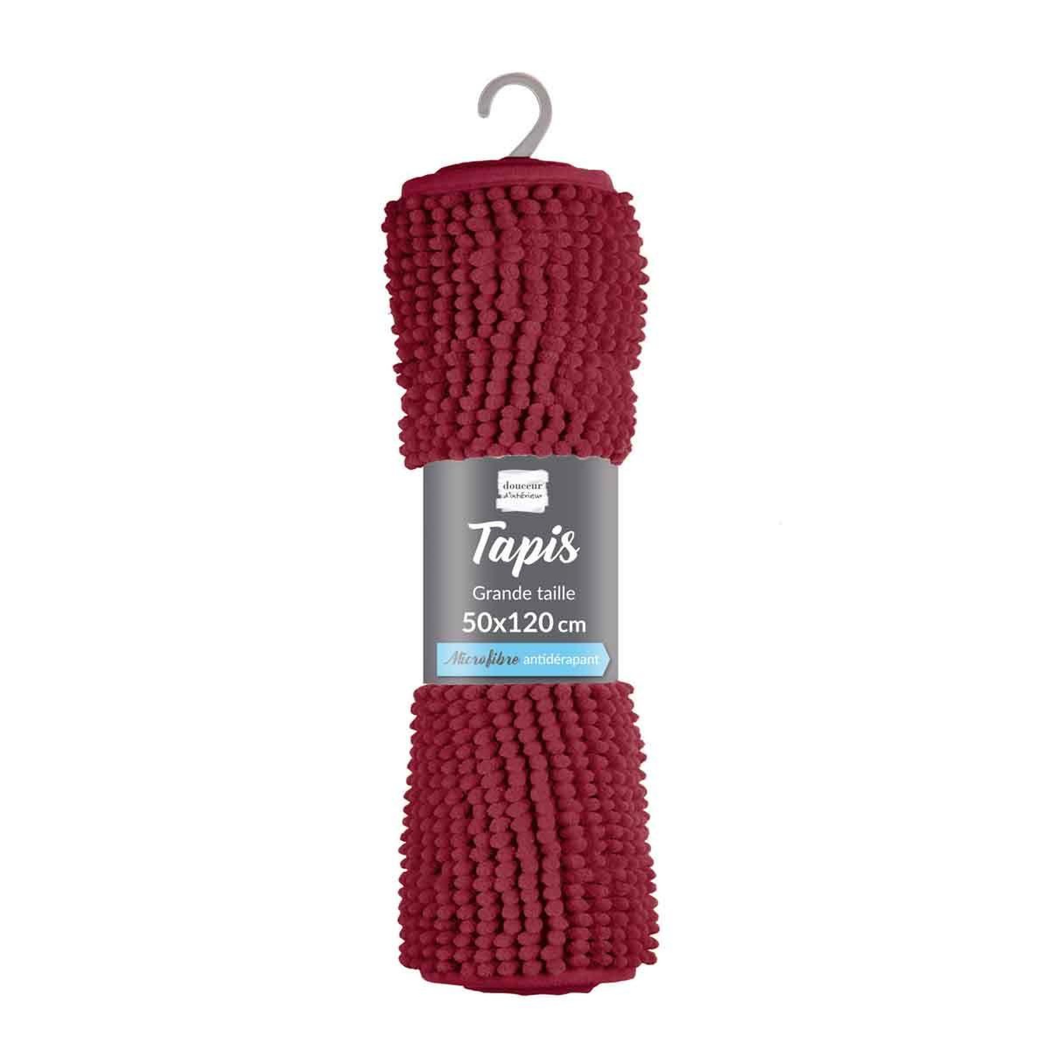 Voir la diapositive 3 : Douceur d'Intérieur Tapis de bain microfibre  sweety  50x120cm framboise
