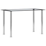 VIDAXL Table a manger Noir et transparent 120x60x75 cm Verre trempe