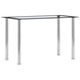 Voir la diapositive 1 : VIDAXL Table a manger Noir et transparent 120x60x75 cm Verre trempe