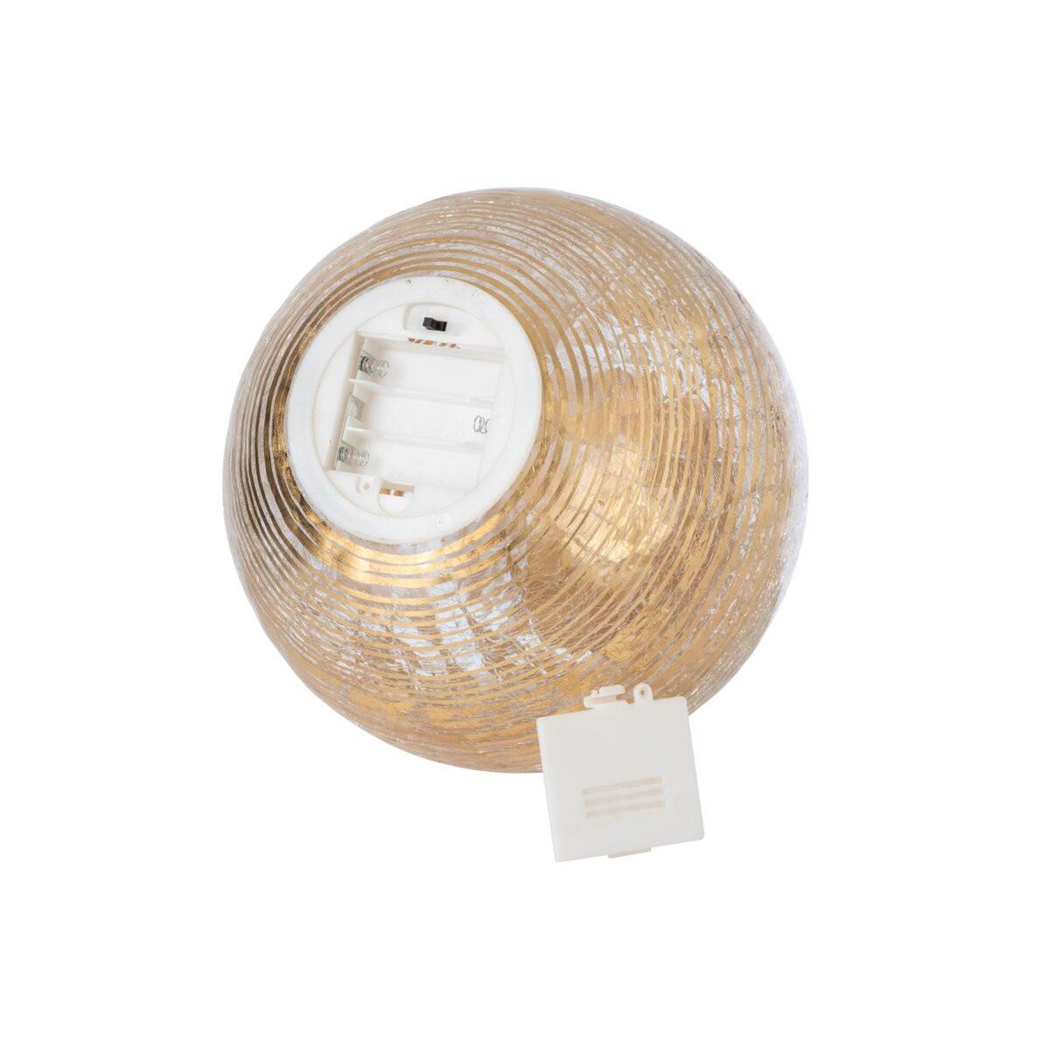 Voir la diapositive 3 : J-LINE Boule déco en verre  yann  20cm doré