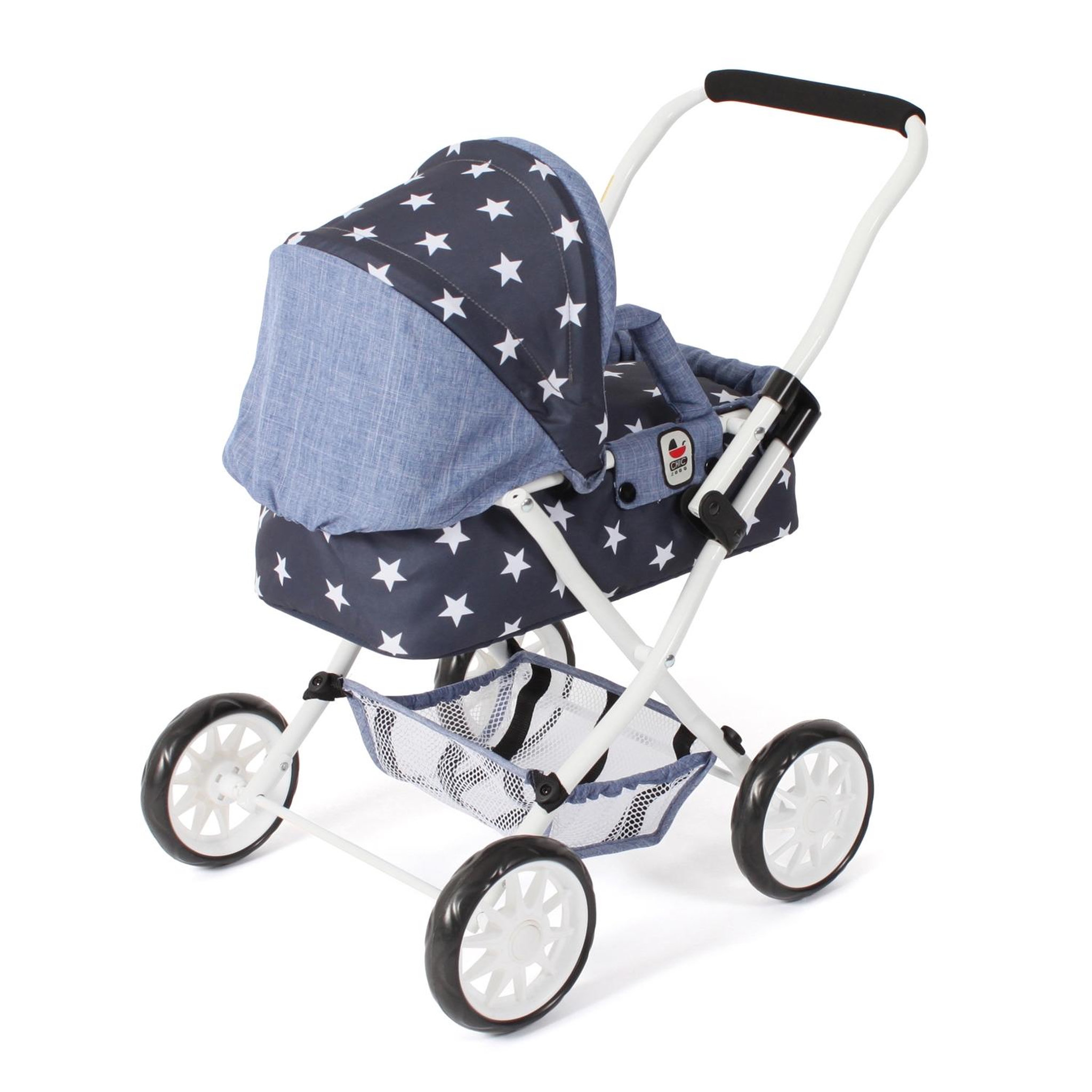 Voir la diapositive 3 : BAYER CHIC 2000 Poussette pour poupée SMARTY Bleu marine avec étoiles