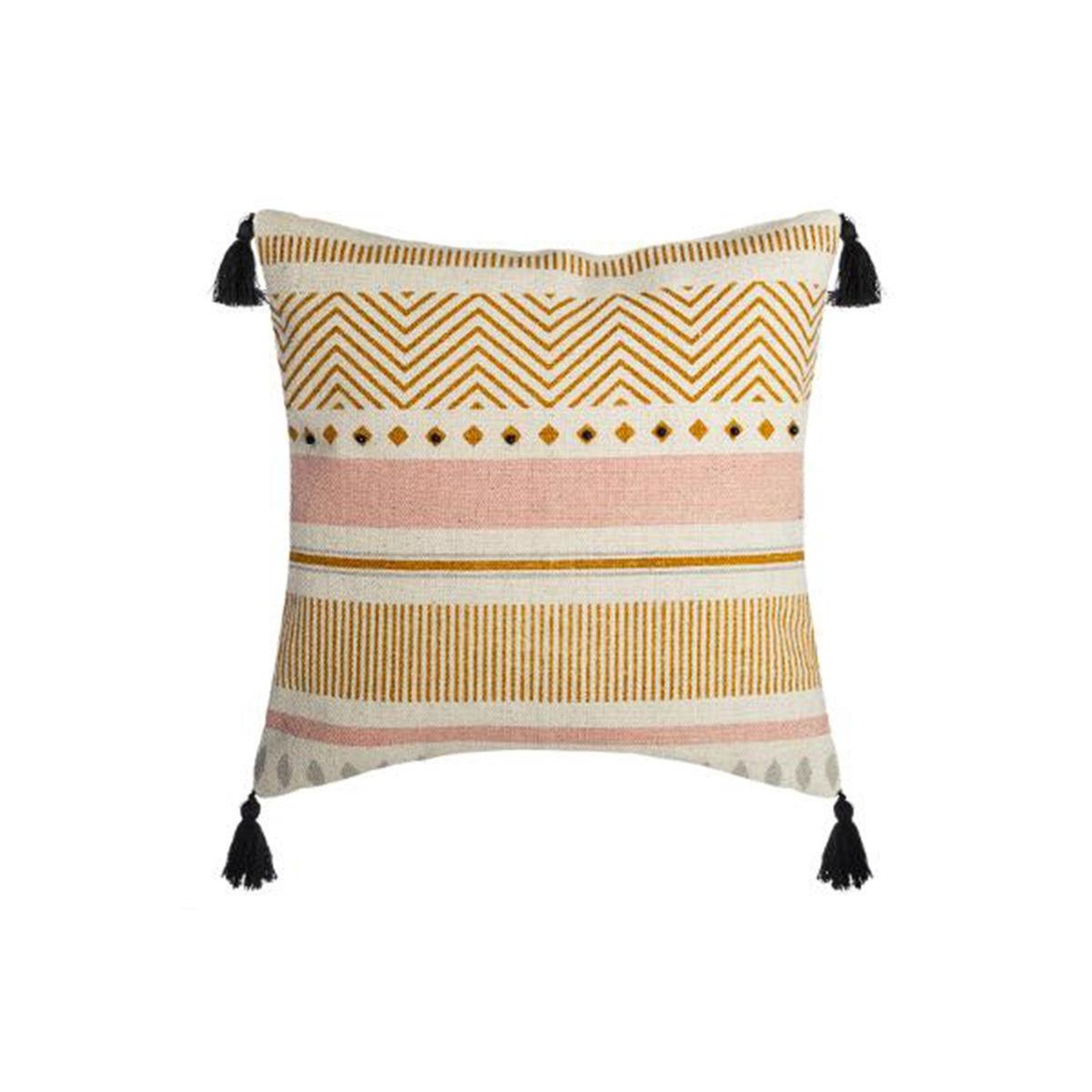 Voir la diapositive 1 : ATMOSPHERA Housse de coussin  rayure perle  40x40cm multicolore