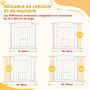 Voir la diapositive 4 : PAWHUT Barrière de sécurité pour chien - barrière à pression ajustable - 2 portes verrouillables - acier blanc