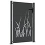 Voir la diapositive 2 : VIDAXL Portail de jardin anthracite 105x130cm acier conception d'herbe