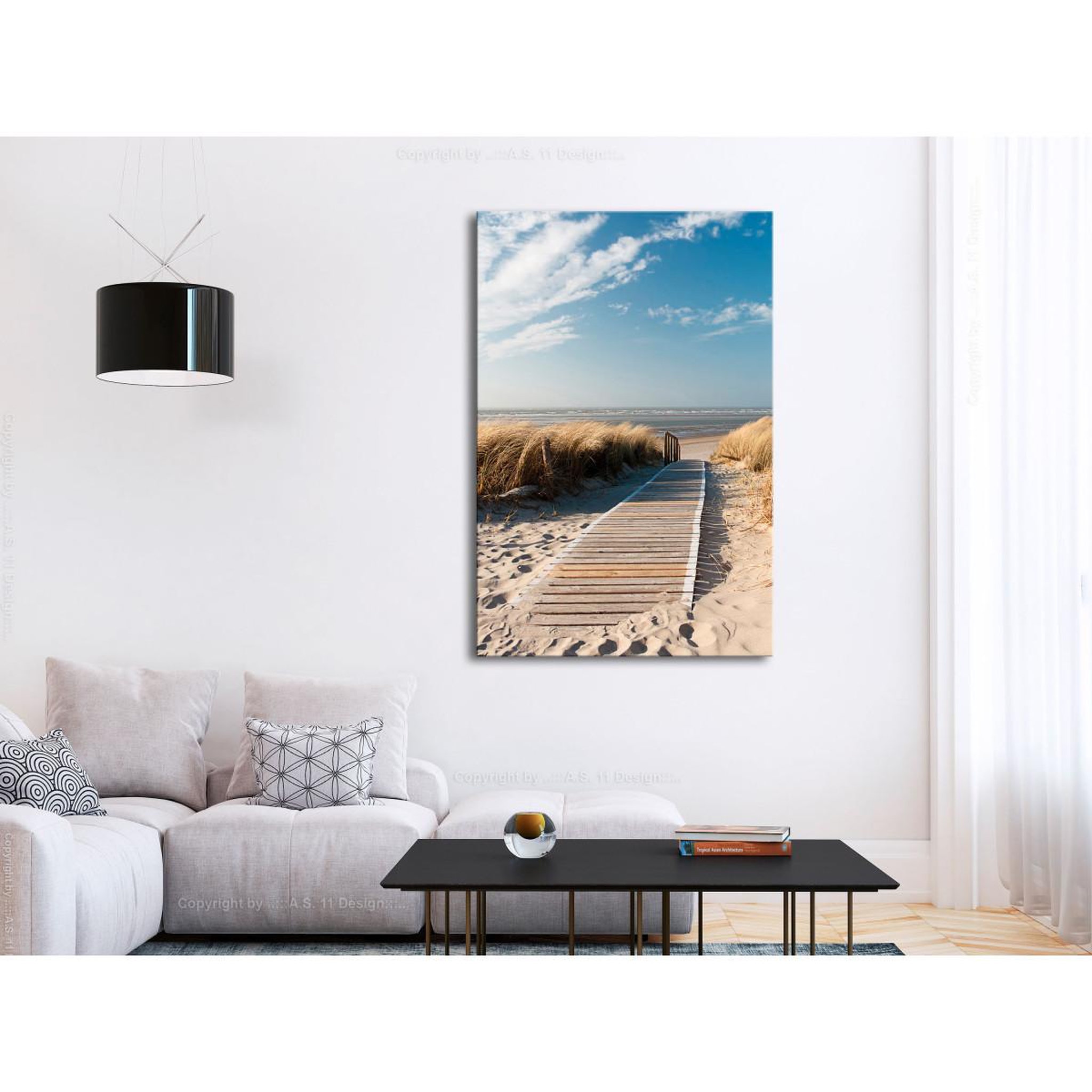 Voir la diapositive 2 : Paris Prix Tableau Imprimé  Lonely Beach