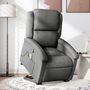 Voir la diapositive 1 : VIDAXL Fauteuil de massage inclinable Gris fonce Tissu