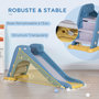 Voir la diapositive 4 : HOMCOM Toboggan pour enfants intérieur extérieur avec marches antidérapantes - HDPE - dim.145L x 45l x 63H cm