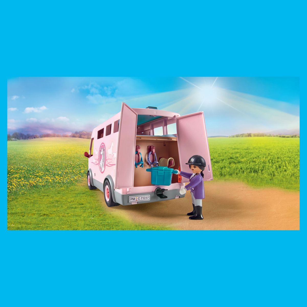 PLAYMOBIL 71237 - Van avec chevaux