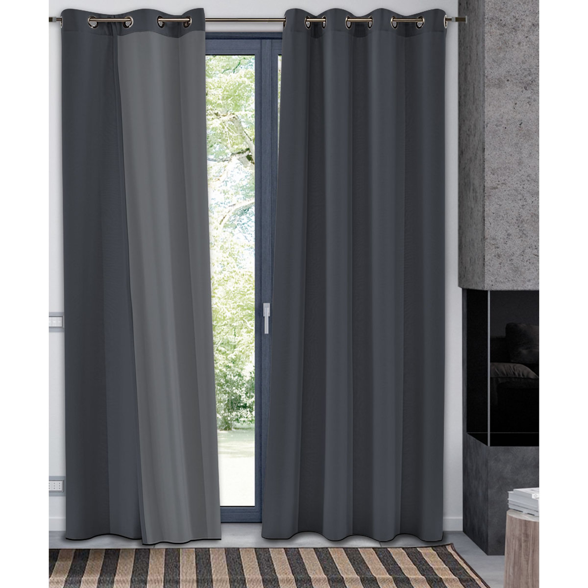 Rideau occultant thermique en polyester