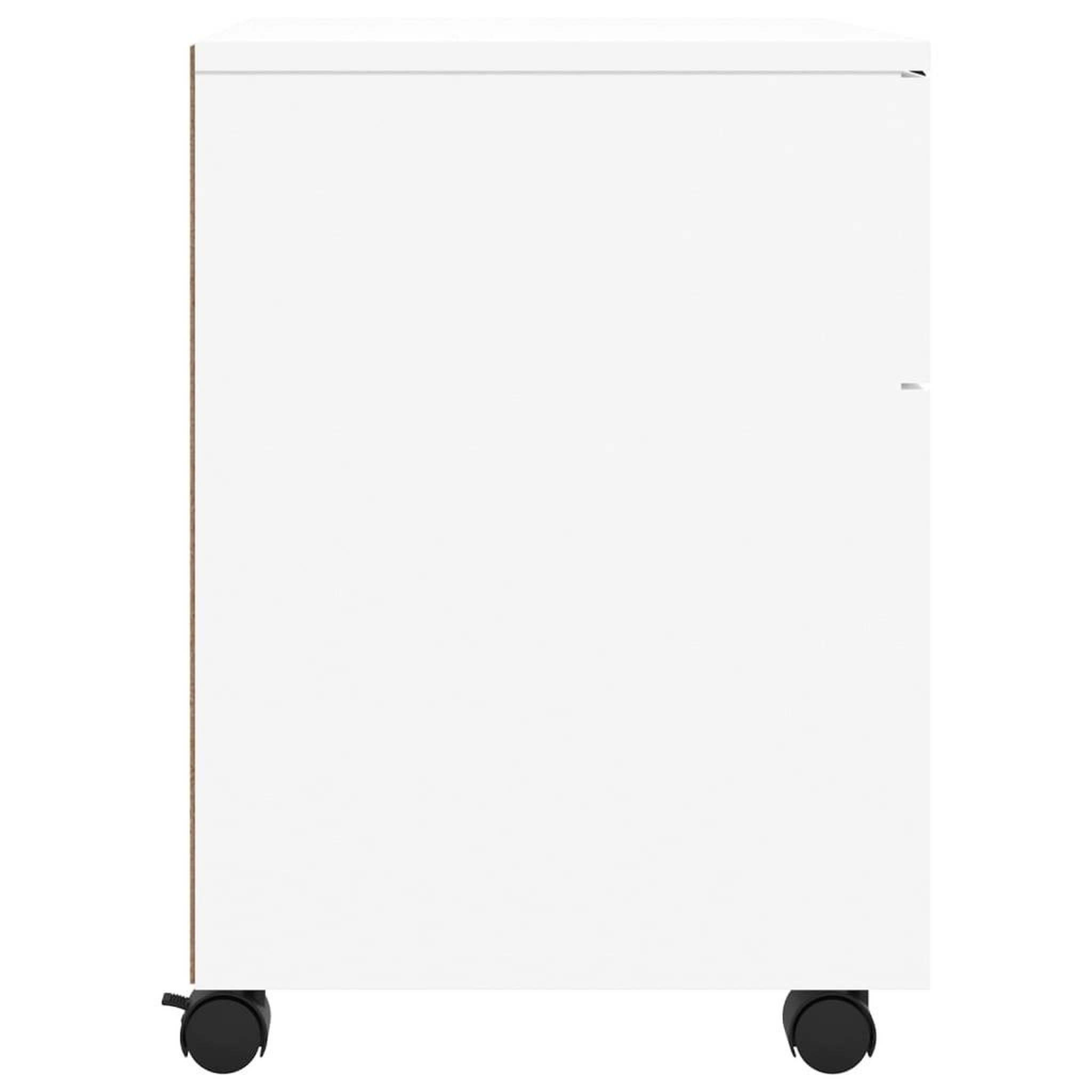 Voir la diapositive 5 : VIDAXL Classeur mobile avec roues Blanc 45x38x54 cm Bois d'ingenierie