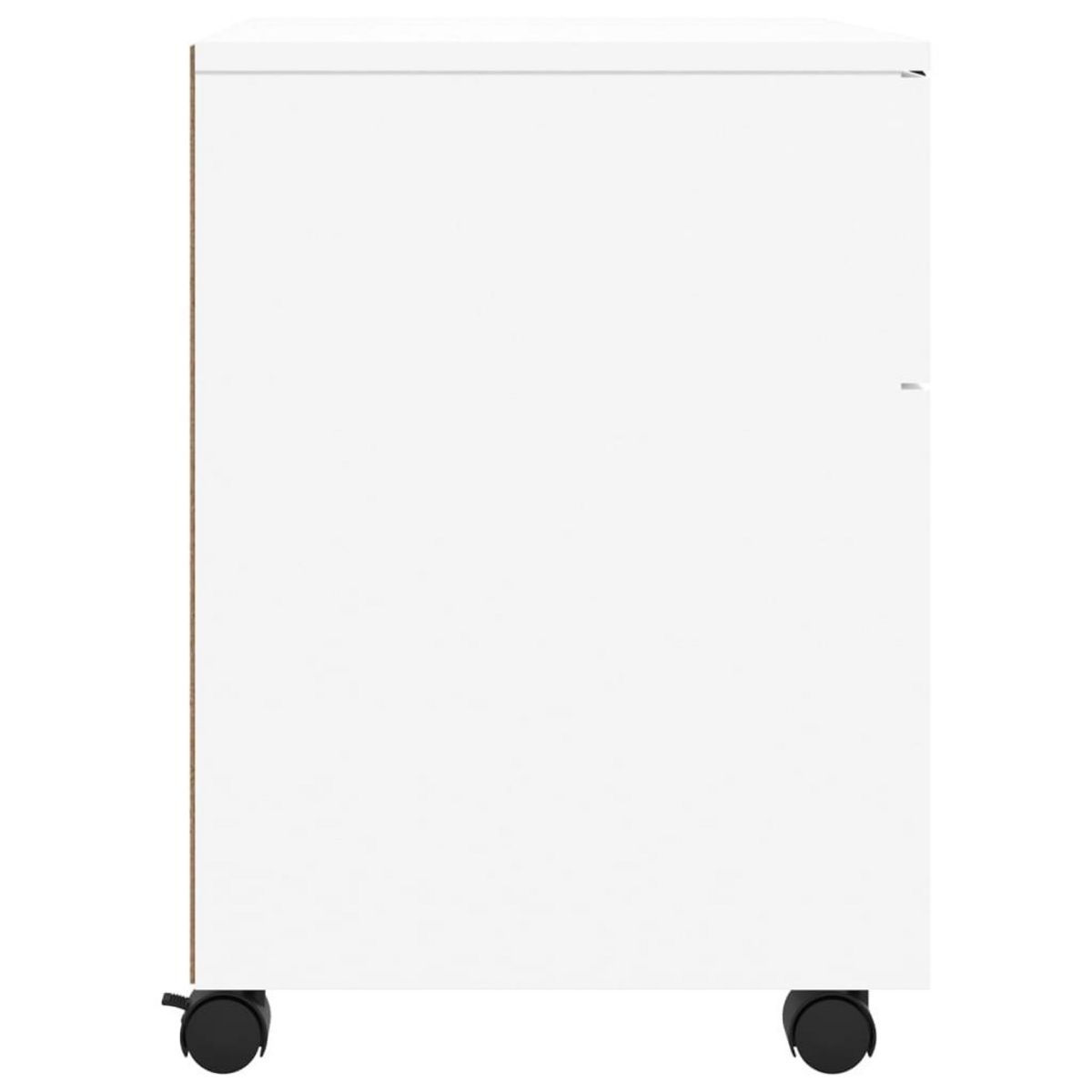 VIDAXL Classeur mobile avec roues Blanc 45x38x54 cm Bois d'ingenierie